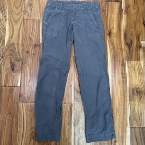 Kuhl Kendra Lightweight Gray Drawstring Hiking Pants Women's 4 Pockets Low Rise